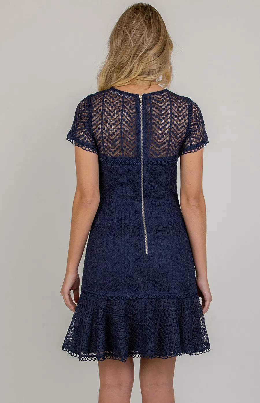 Frill Hem Lace Dress (ADR988A)