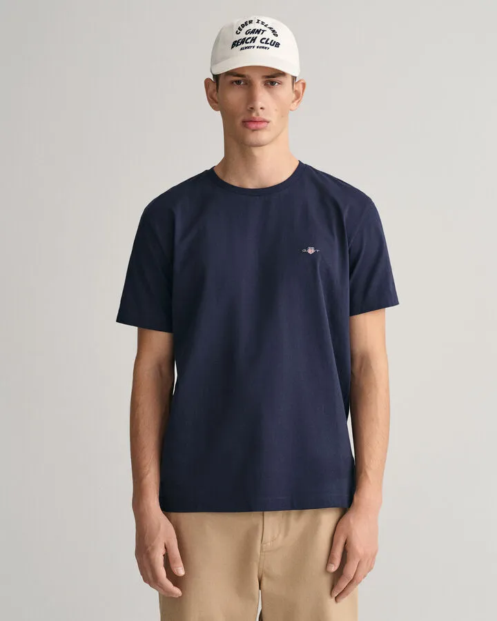 Gant 344157 Mens Reg Shield Ss T-Shirt Navy