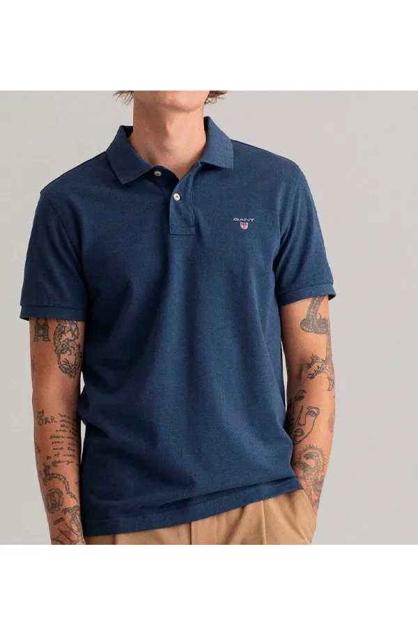 GANT Piqué S/S Polo Regular Marine