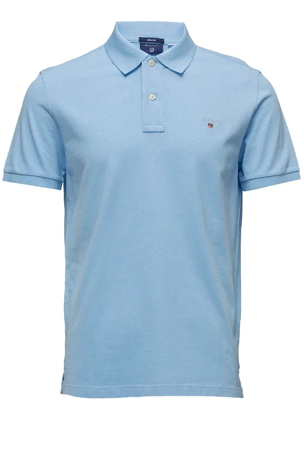 GANT Piqué S/S Polo Regular Sky