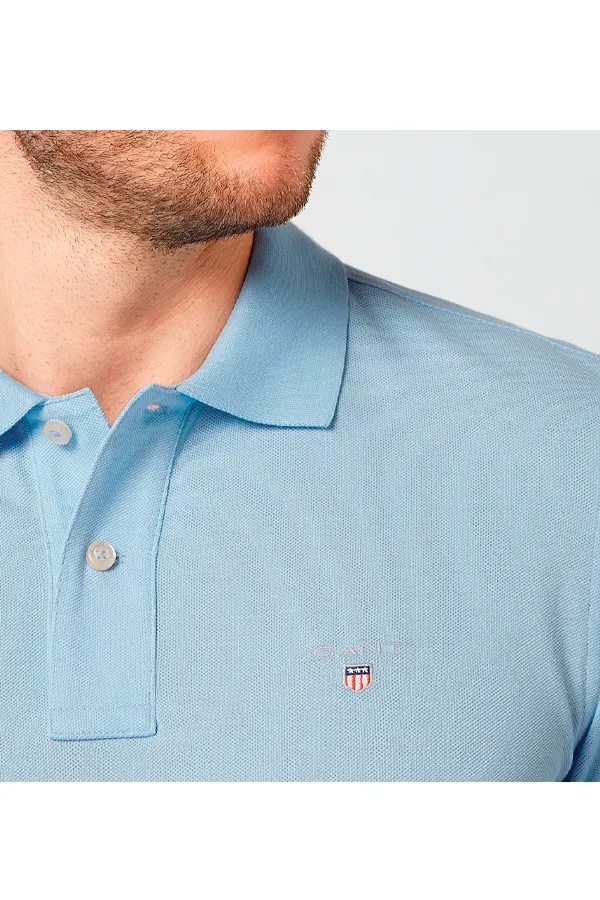 GANT Piqué S/S Polo Regular Sky