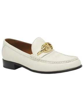 Gate Vlogo Leather Loafer in Ivory