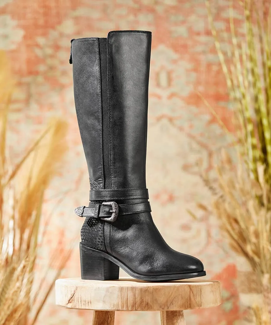 Gigi Premium Leather Rider Boots