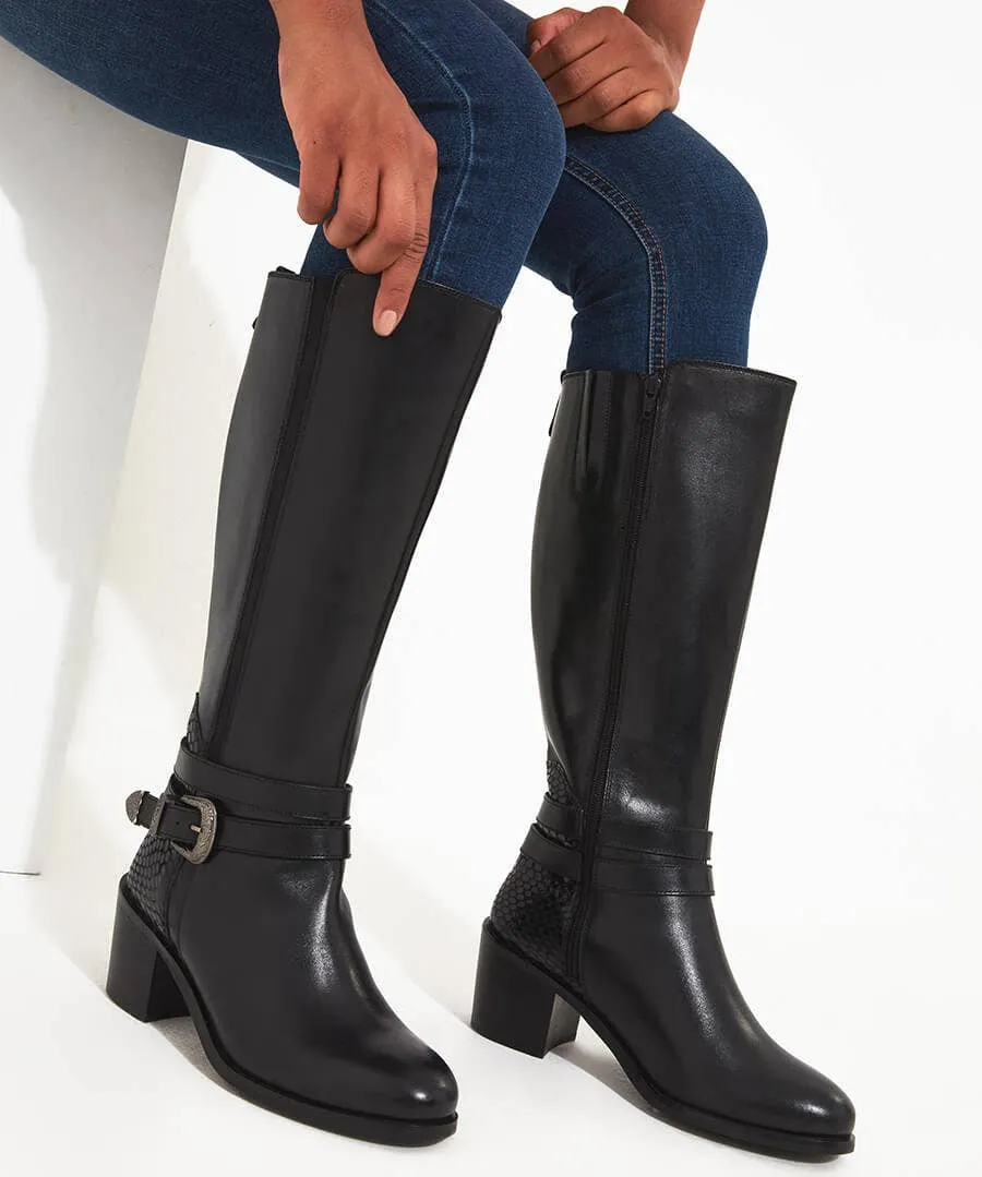 Gigi Premium Leather Rider Boots