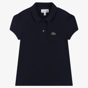 Girls Navy Blue Cotton Polo Shirt