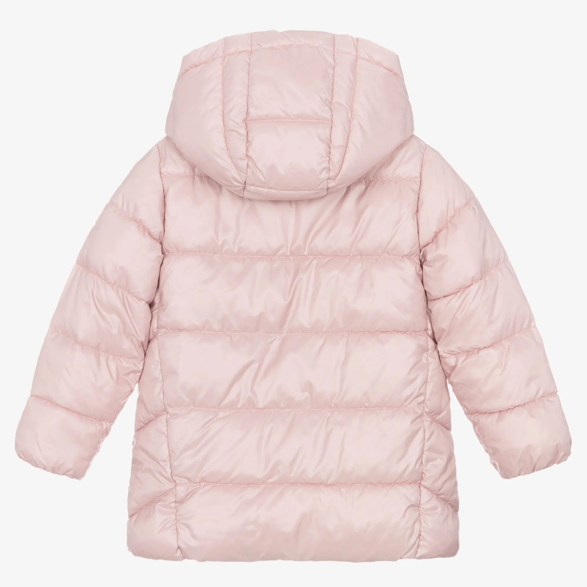 Girls Pink Hooded Puffer Coat