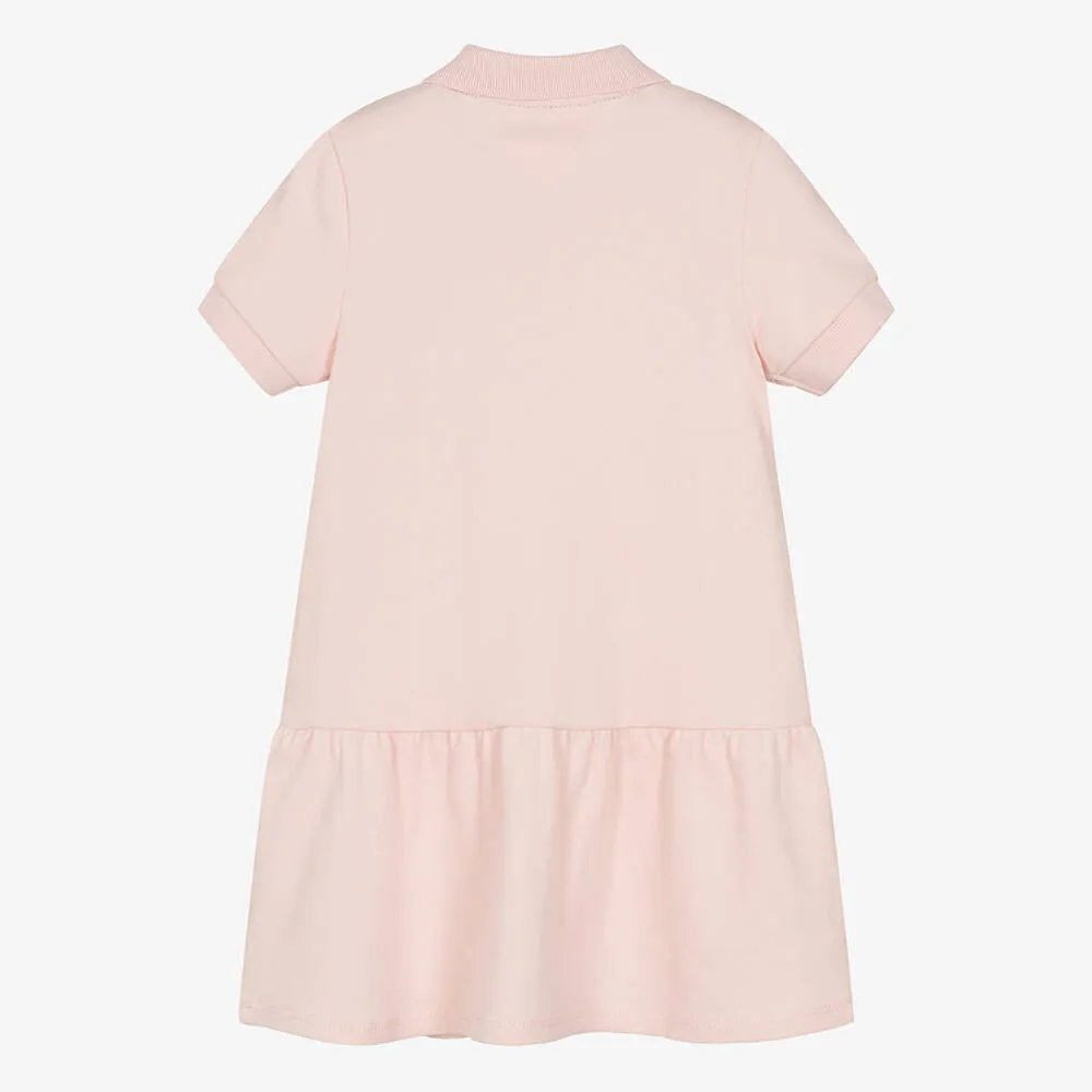 Girls Pink Polo Shirt Dress