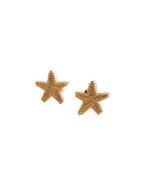 Gold Sea Star Stud Earrings