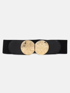 Gold Textured Buckle Belt