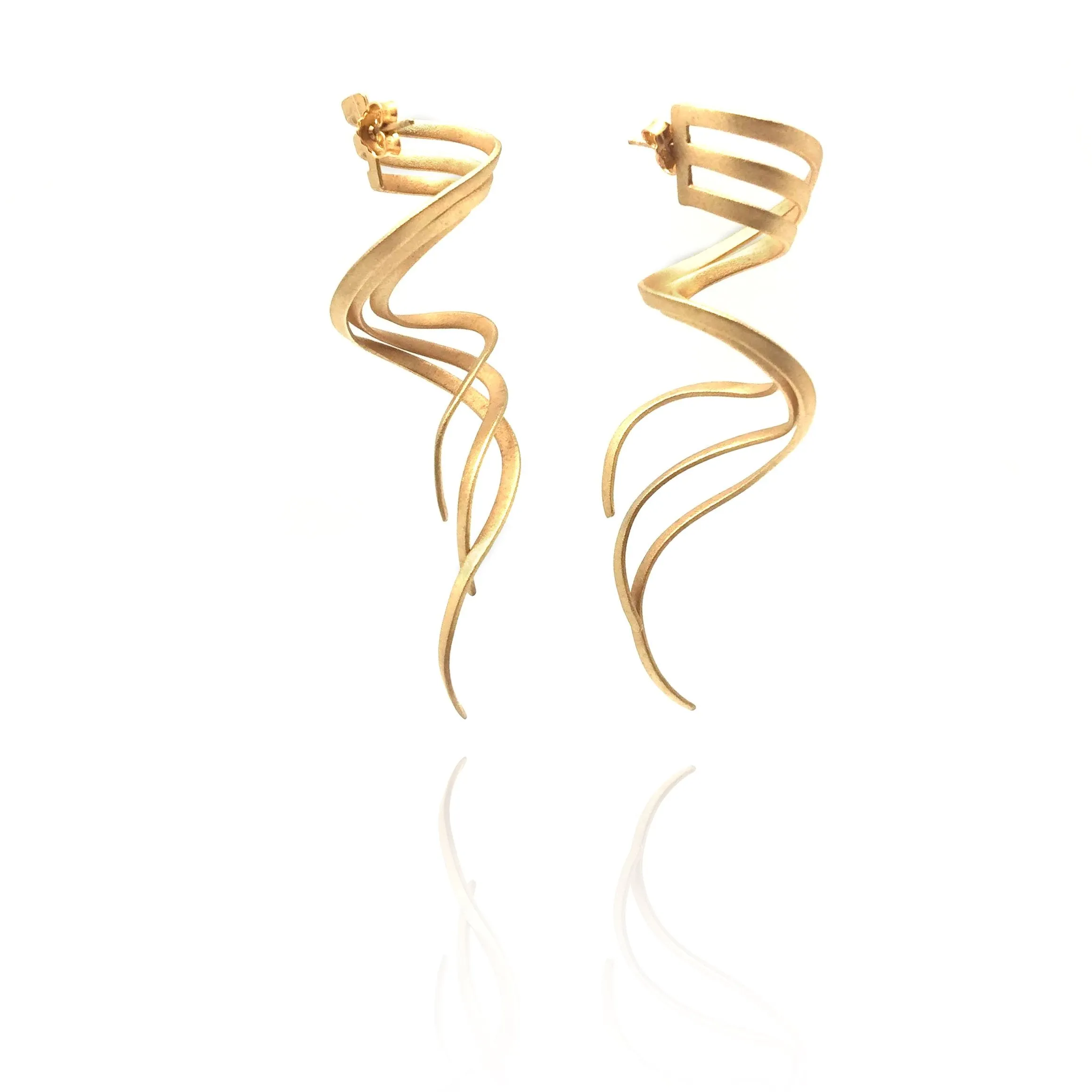 Gold Vortex Earrings