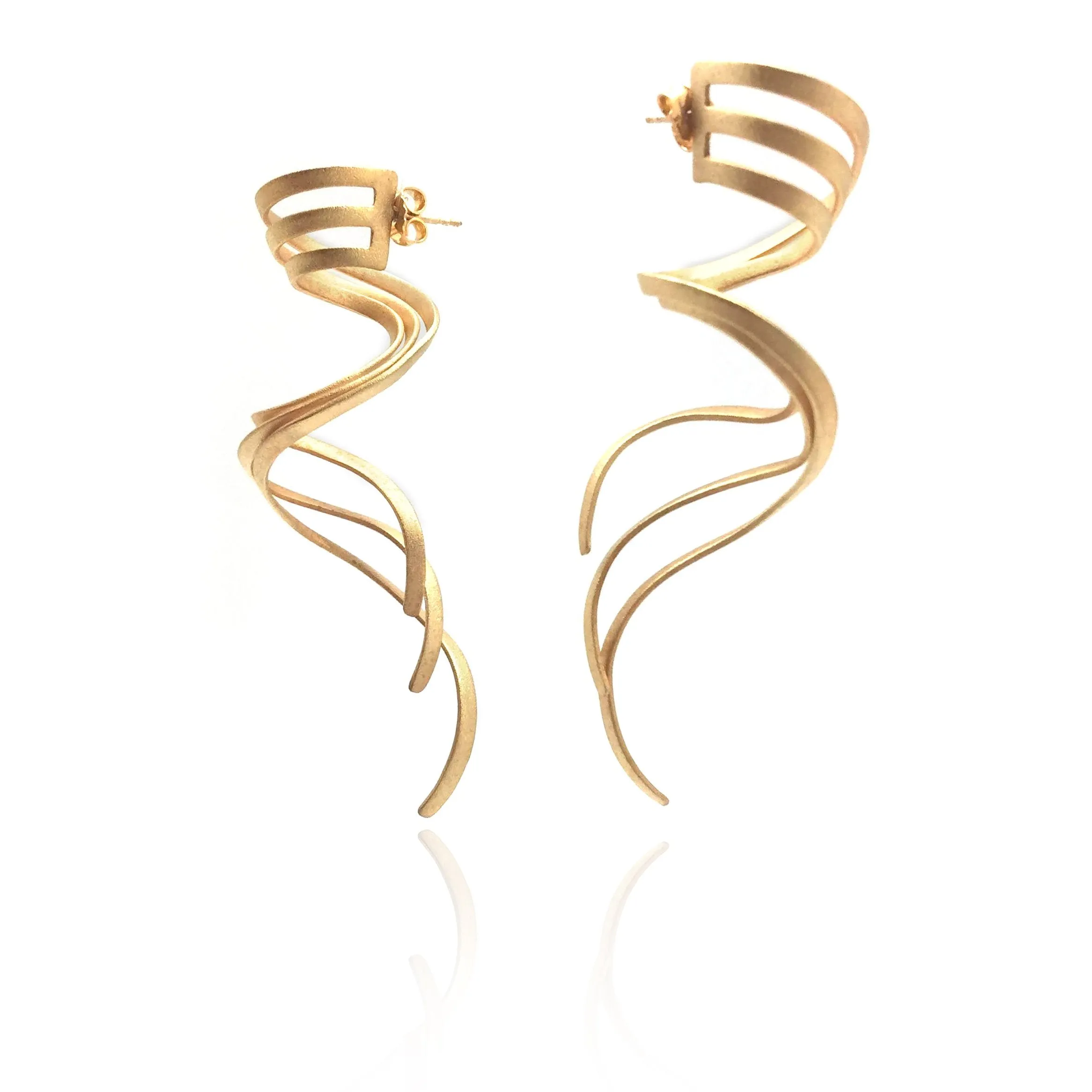 Gold Vortex Earrings