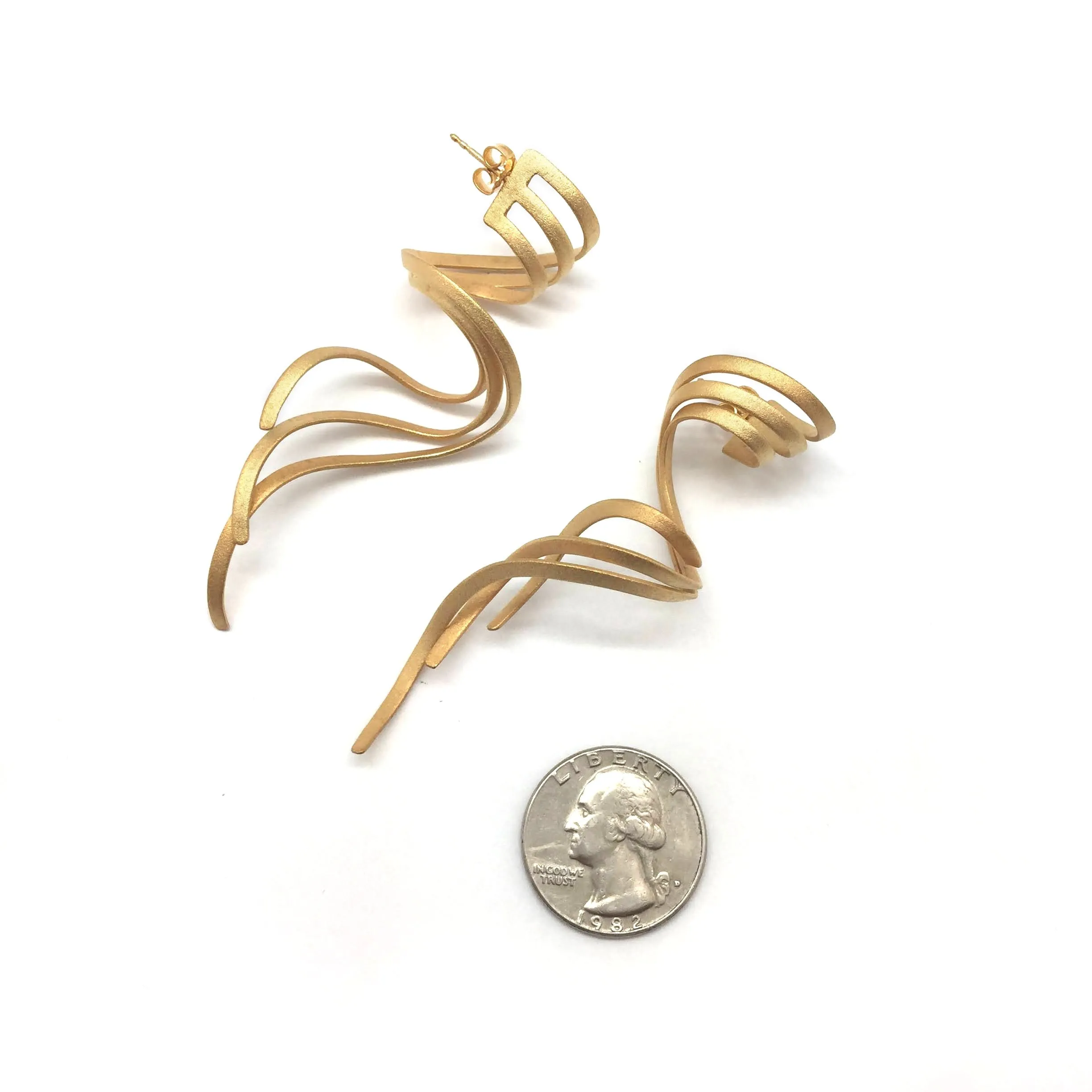 Gold Vortex Earrings