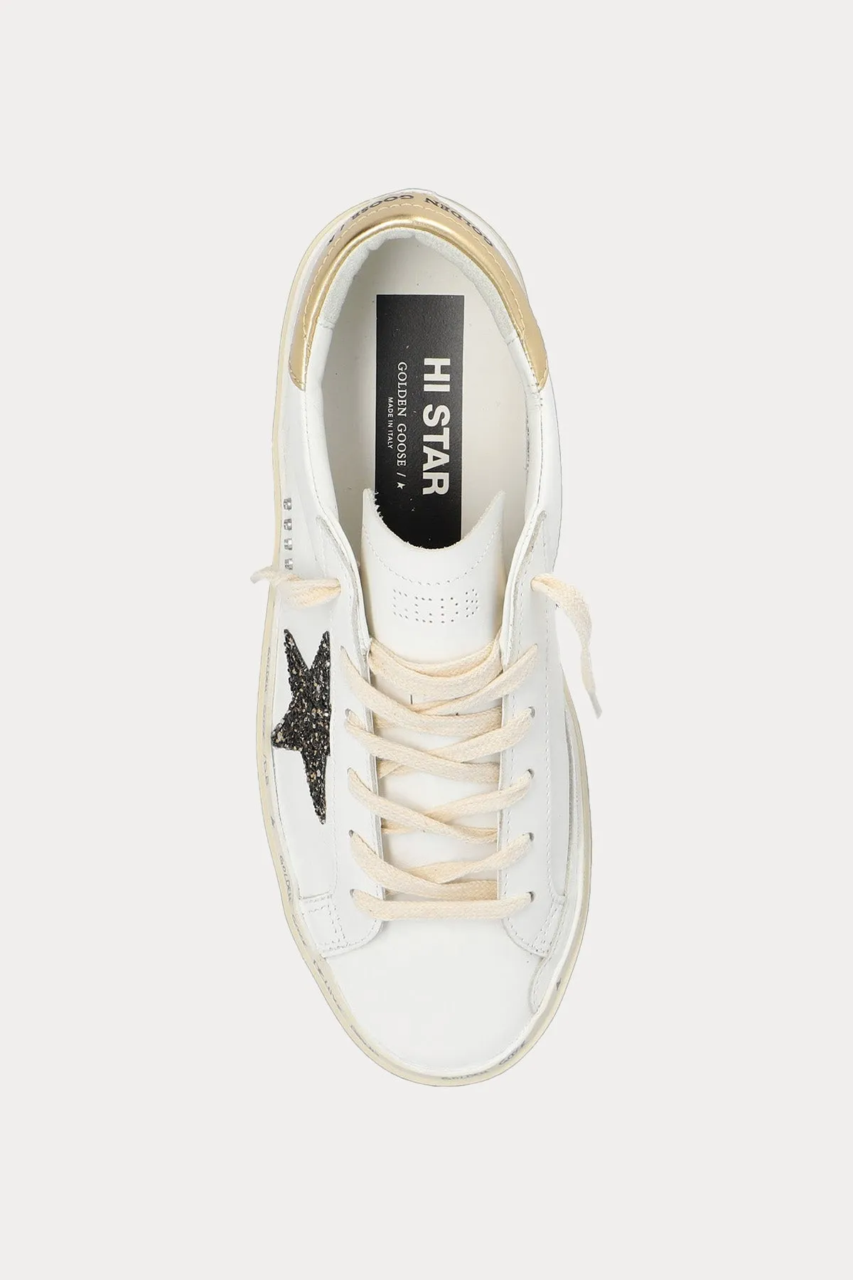 Golden Goose Hi-Star Payetli Deri Sneaker Ayakkab