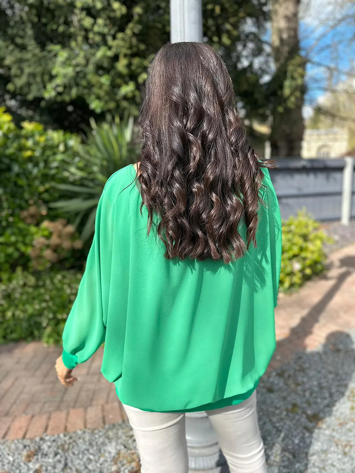 Green Layered Chiffon Blouse Maya