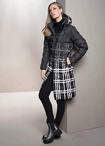 Heine Check Print Quilted Coat | Kaleidoscope