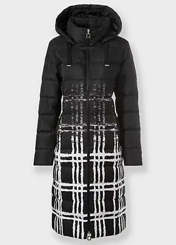 Heine Check Print Quilted Coat | Kaleidoscope