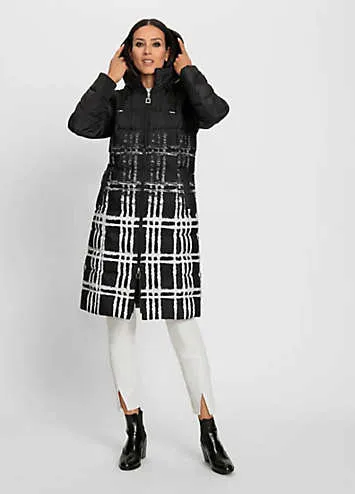 Heine Check Print Quilted Coat | Kaleidoscope