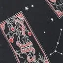 Hell Bunny Black & Tarot Card Print Duality Blouse