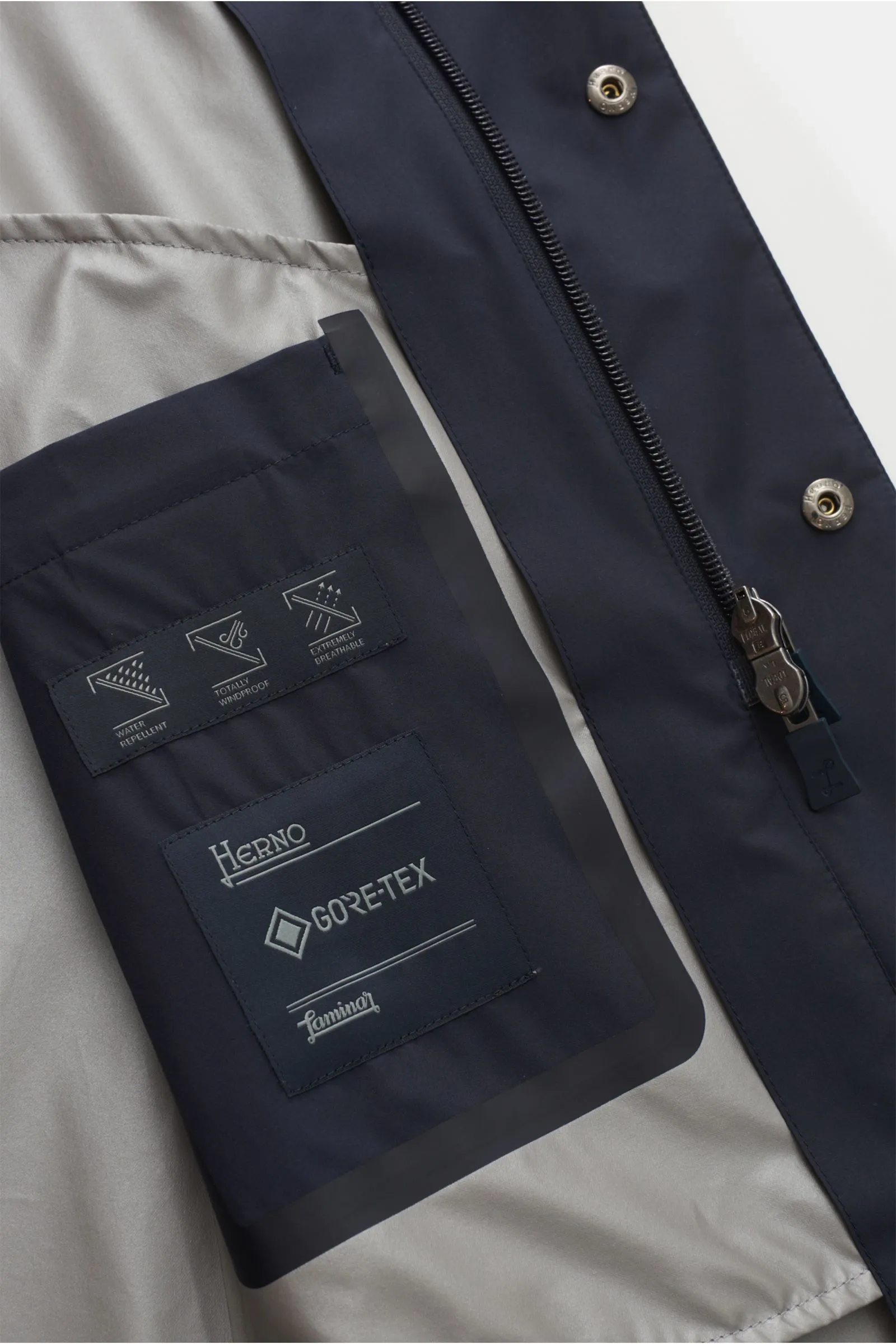 HERNO LAMINAR rain coat dark navy