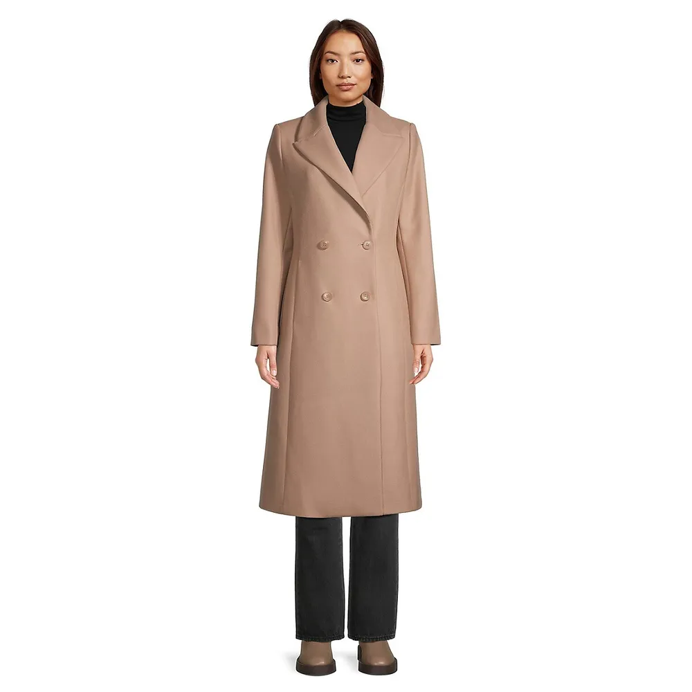 HiSO Double-Breasted Wool-Blend Coat