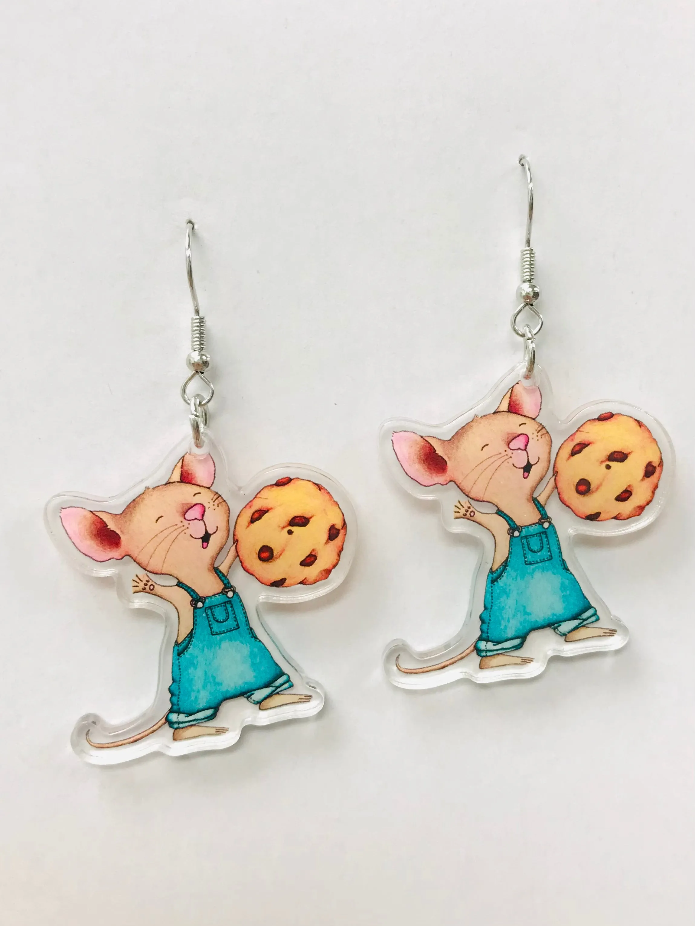 If You Give Mouse A Cookie Earrings, Acrylic Earrings, Book Character Earrings, Teacher