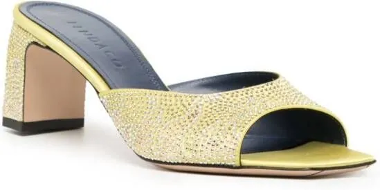 Iindaco Ade 60mm crystal-embellished sandals Yellow