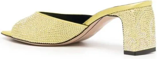 Iindaco Ade 60mm crystal-embellished sandals Yellow