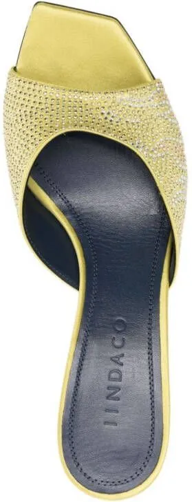 Iindaco Ade 60mm crystal-embellished sandals Yellow