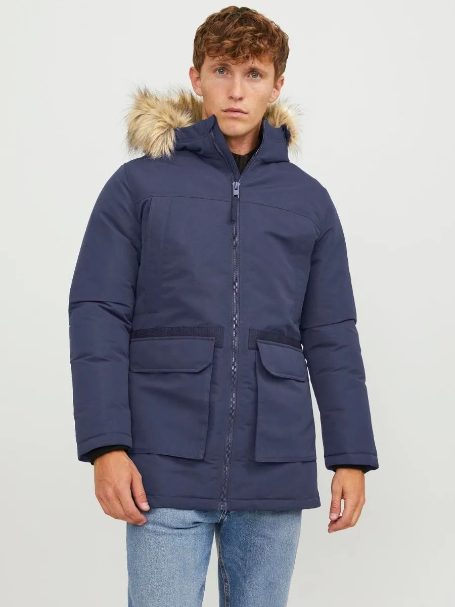 Jack & Jones Wing Parka Jacket Navy Blazer