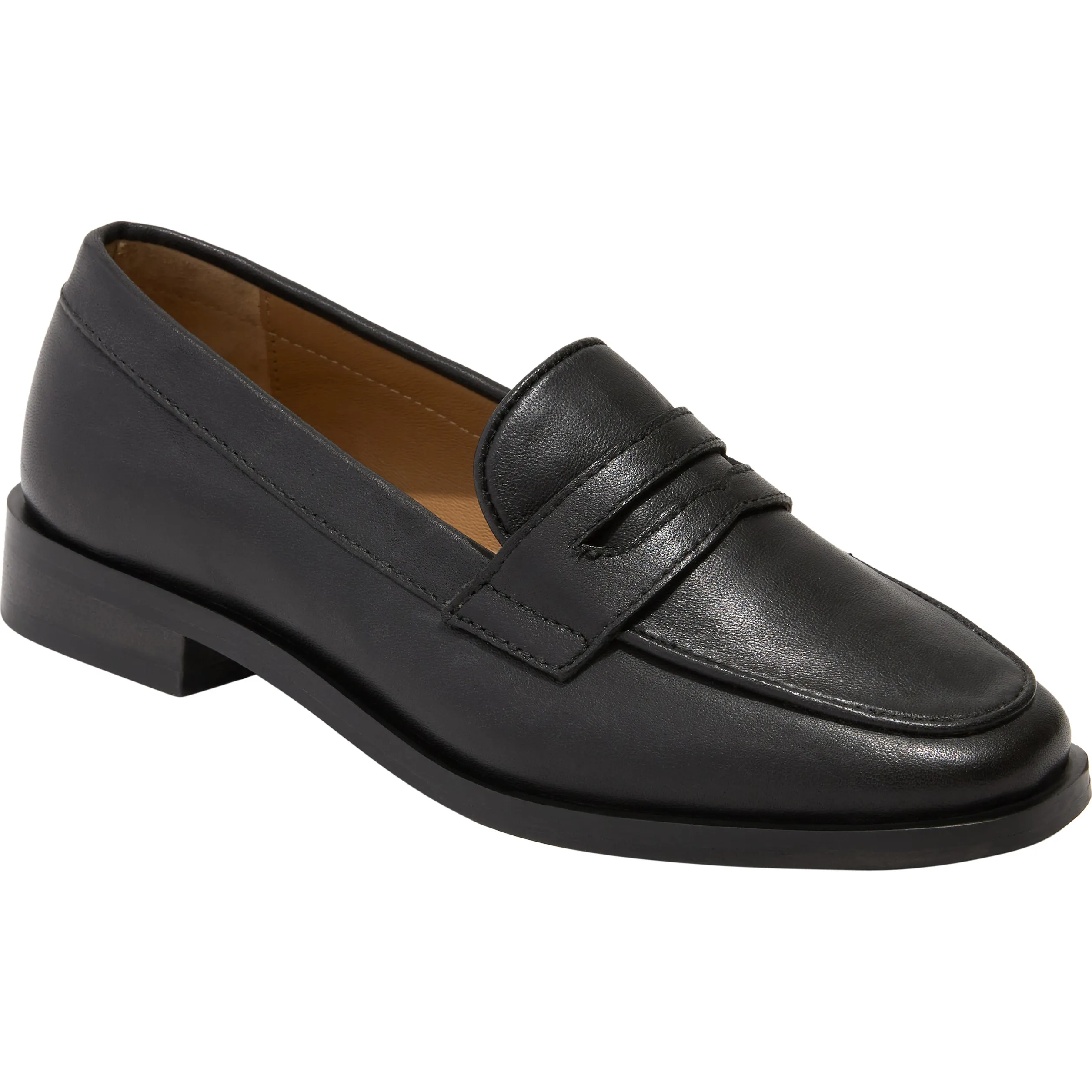 Jack Rogers Girls Hope Leather Loafer, Black