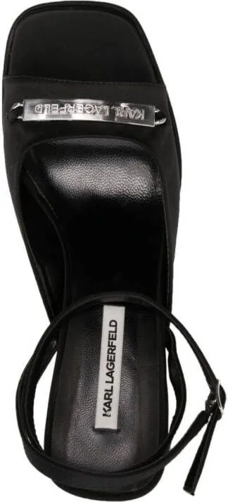 Karl Lagerfeld Lazula 120mm logo-engraved sandals Black