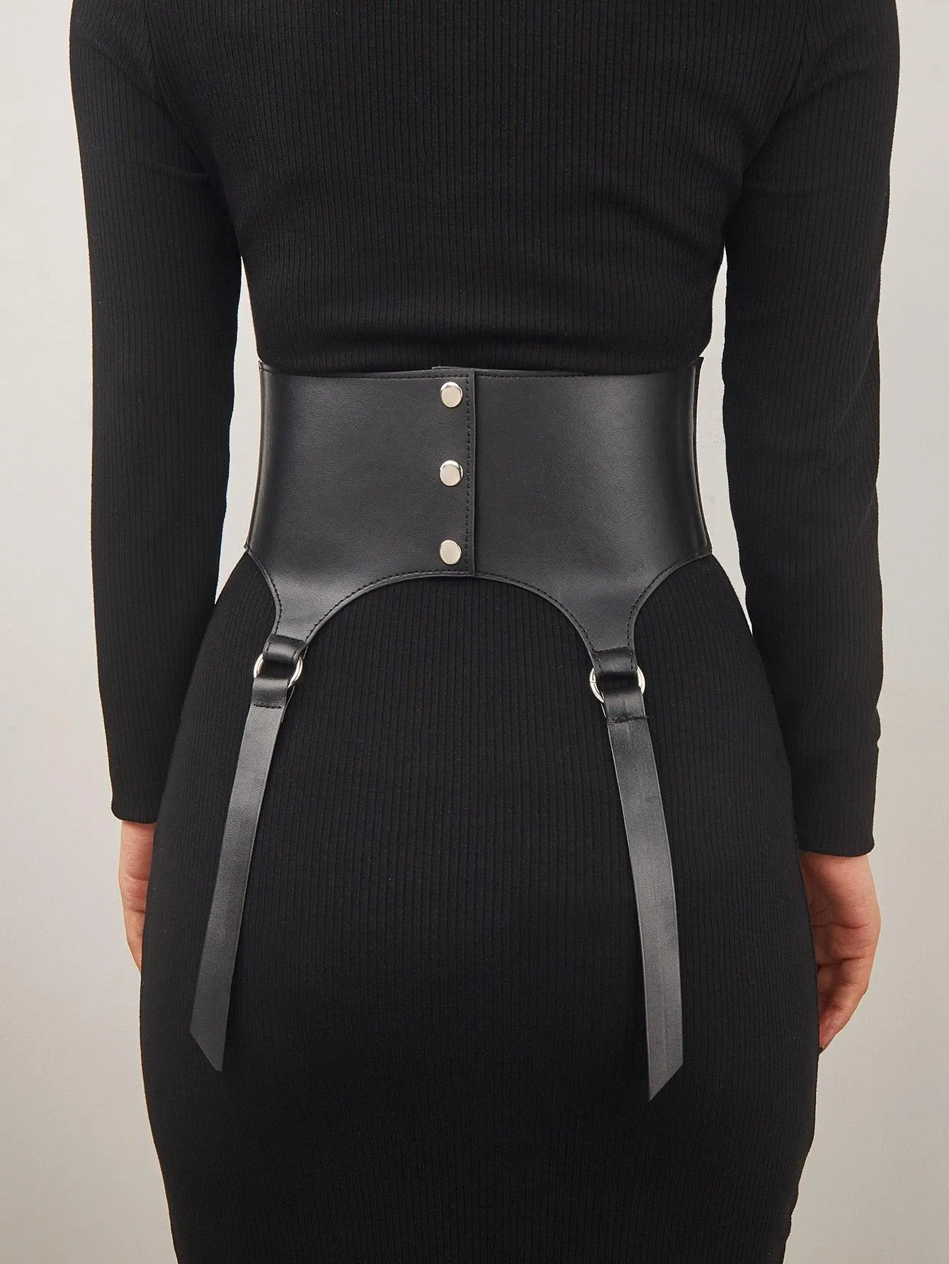 Lace up girdle underbust cincher belt