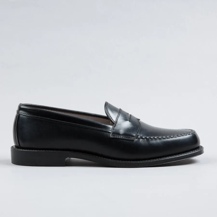 LEISURE HANDSEWN PENNY LOAFER BLACK CALFSKIN 981