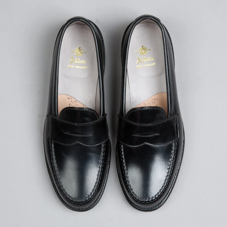 LEISURE HANDSEWN PENNY LOAFER BLACK CALFSKIN 981