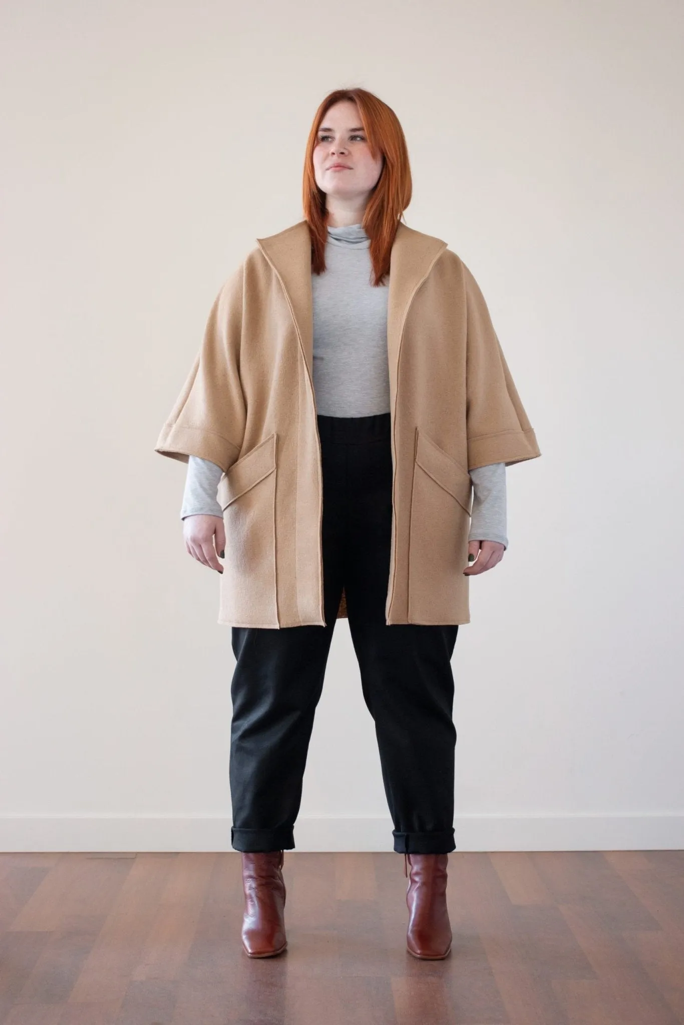 Leka Wool Deep Pocket Coat (Camel)