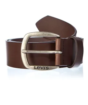 Levi's® Andelle Leather Logo Belt Dark Brown