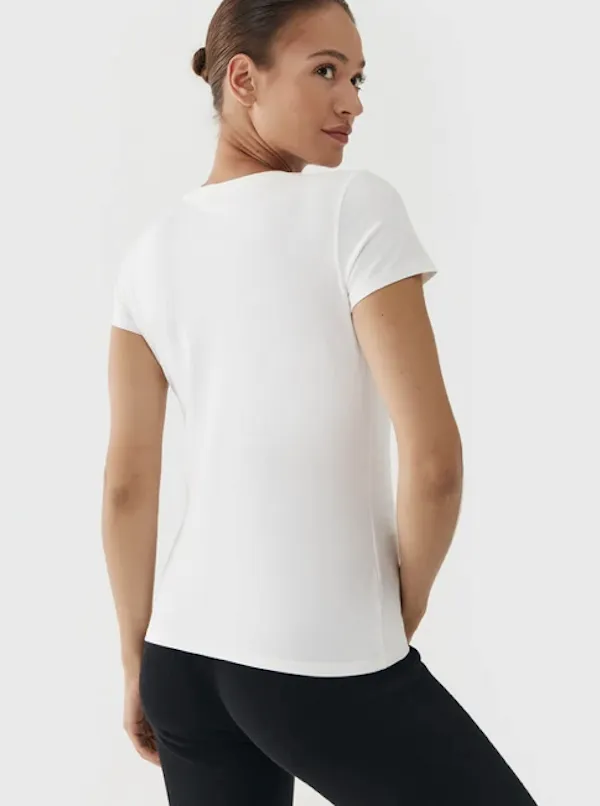 LiuJo – T-shirt in Cotone – TF3295 J0088 – Ivory con Stampa SOLO TG L