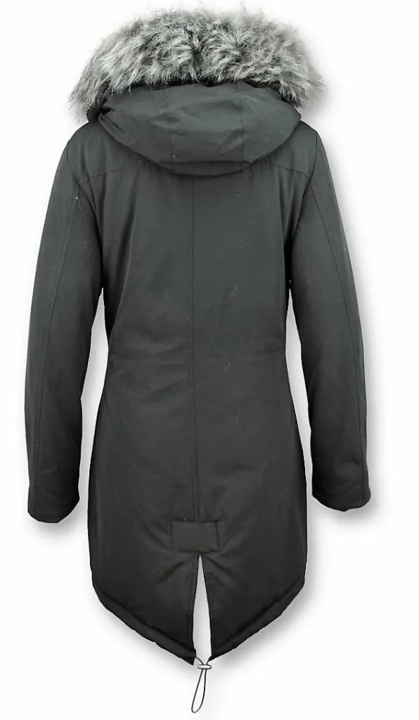 Long Parka Ladies Winter Coat Black |