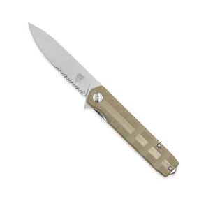 Medium Kuzio Tan Drop Serrated