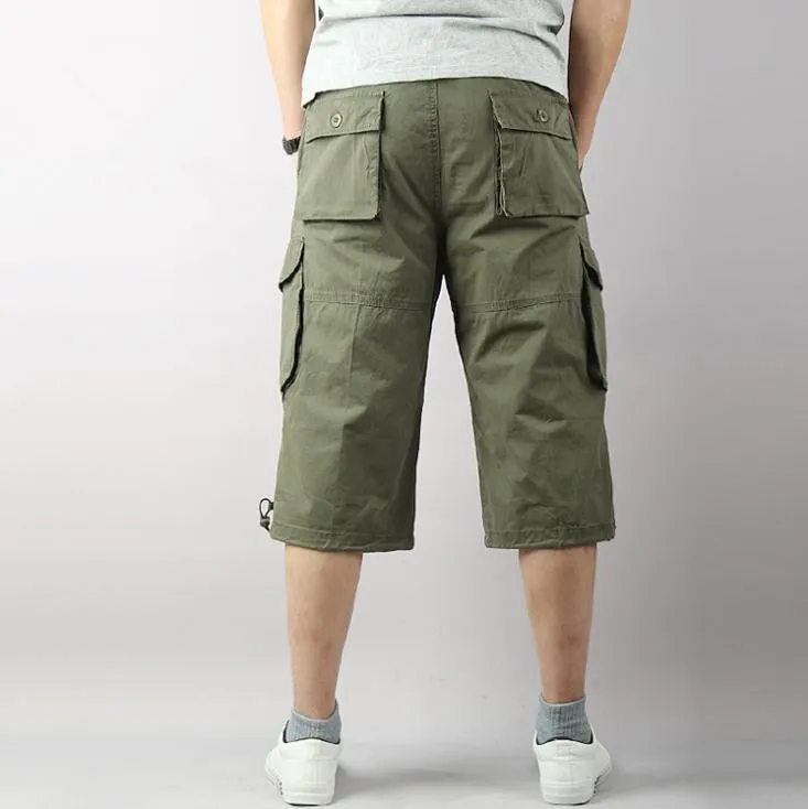 Men's Summer Casual Loose Baggy Mid-Waist Zipper Fly Closure Shorts