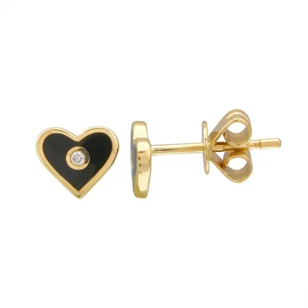 MIA Enamel HEART Stud Earrings