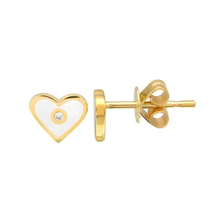 MIA Enamel HEART Stud Earrings