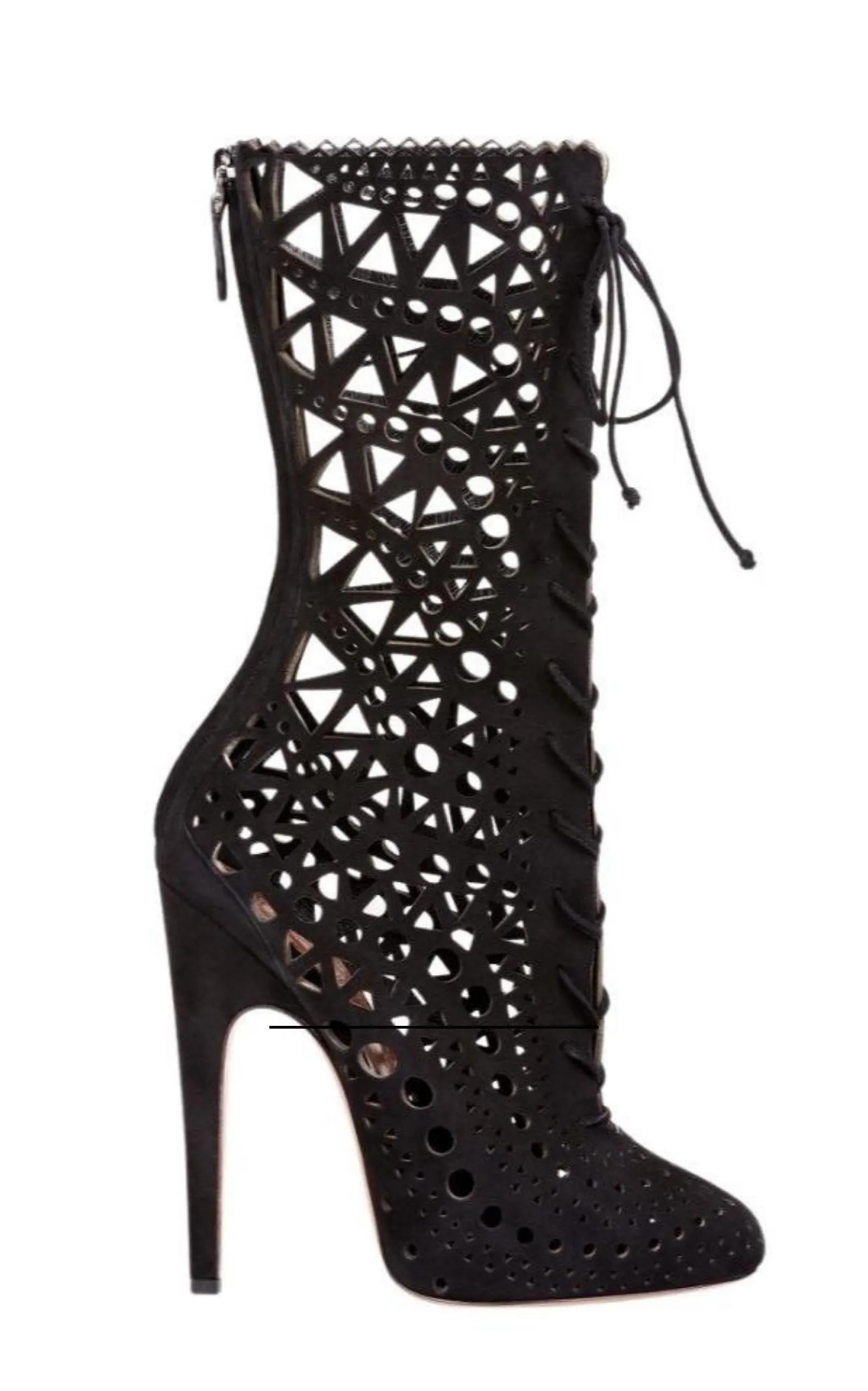 Mid Calf Stiletto Boots