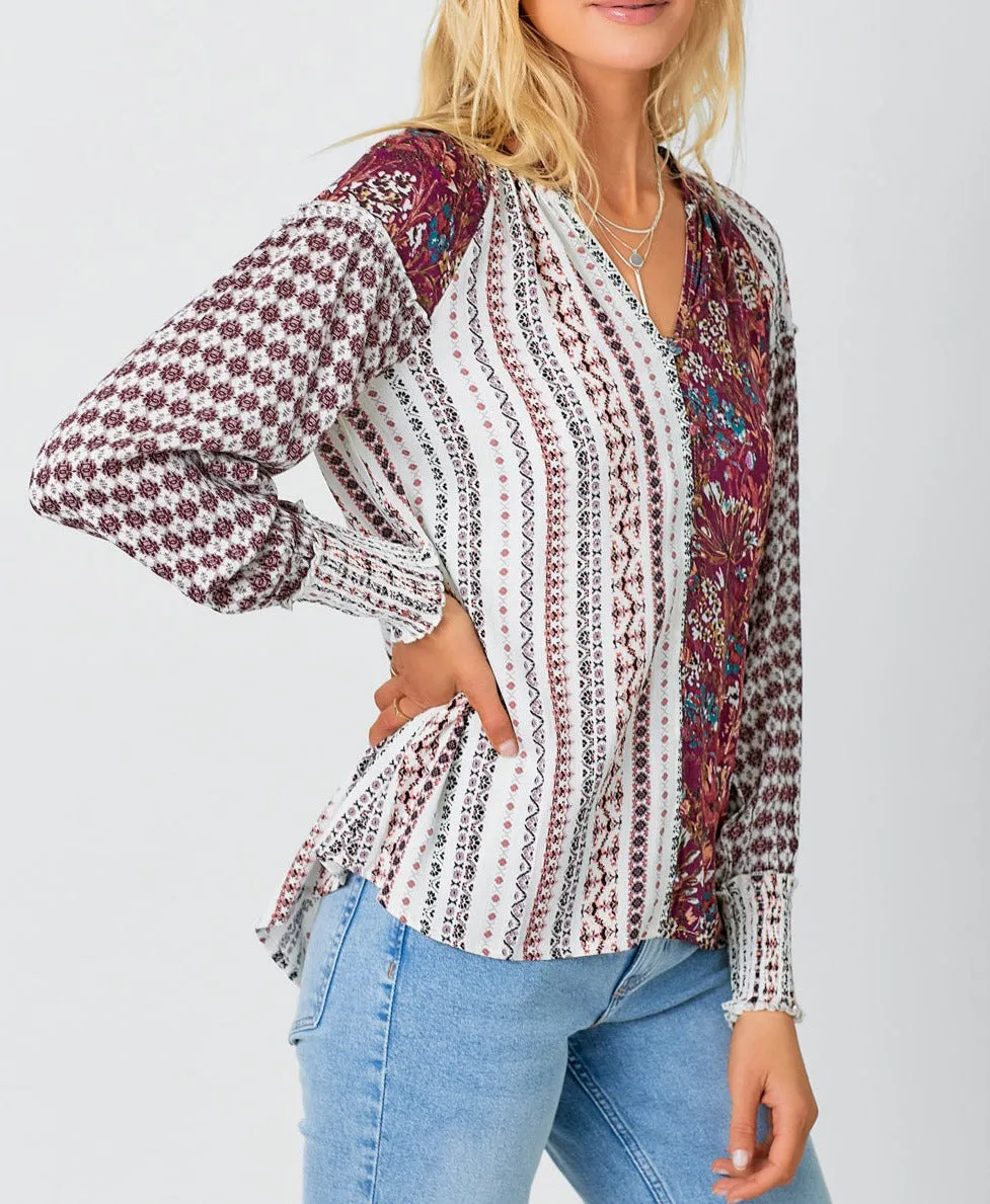 Mix Print Blouse