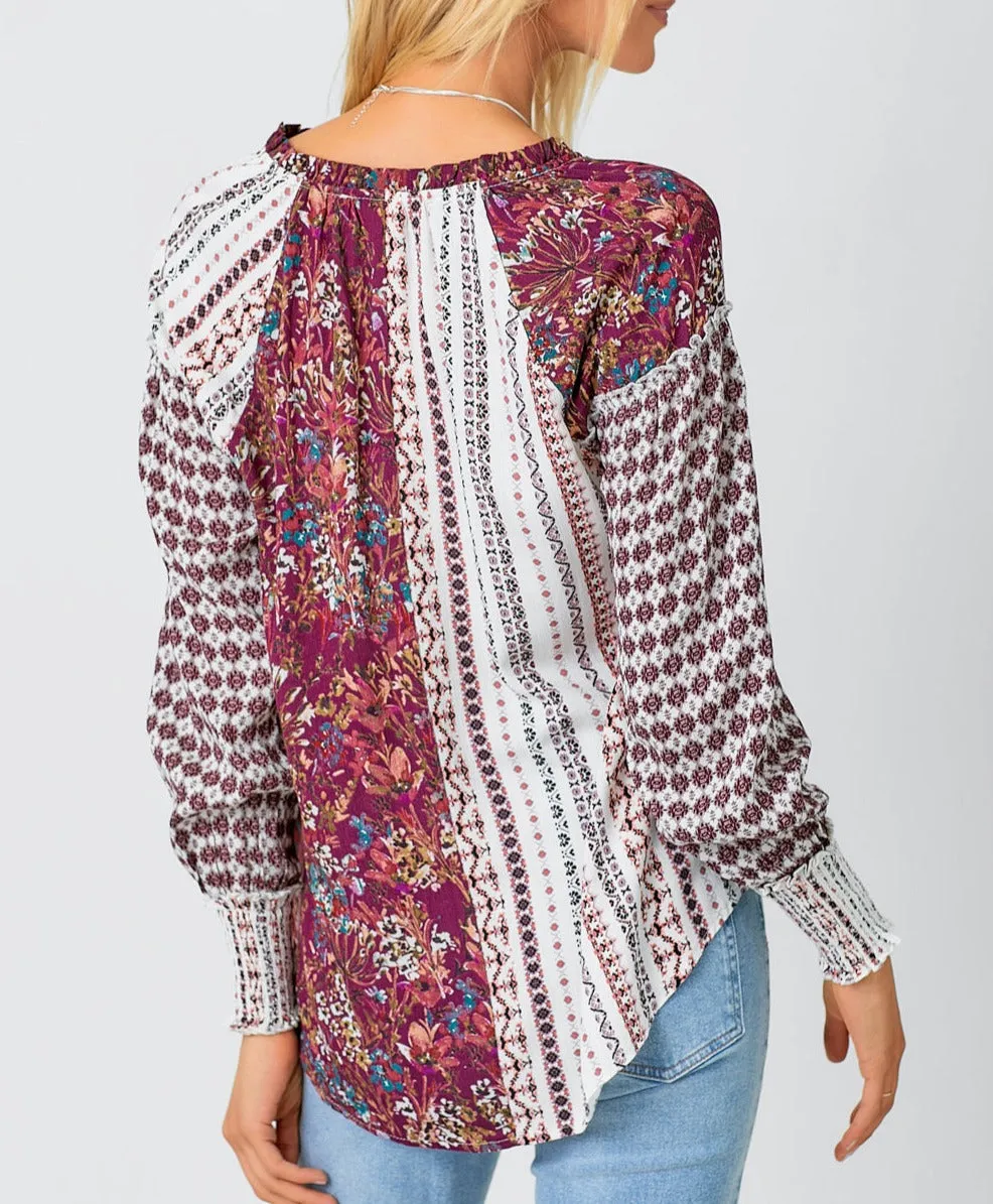 Mix Print Blouse