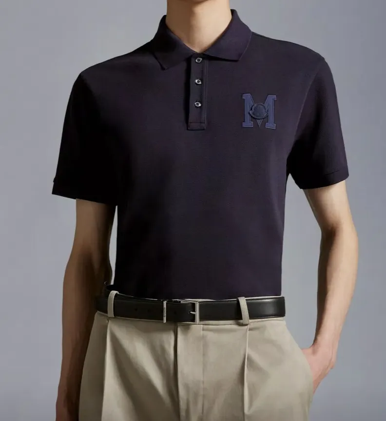 MONCLER  |Embroidered Monogram Polo Shirt