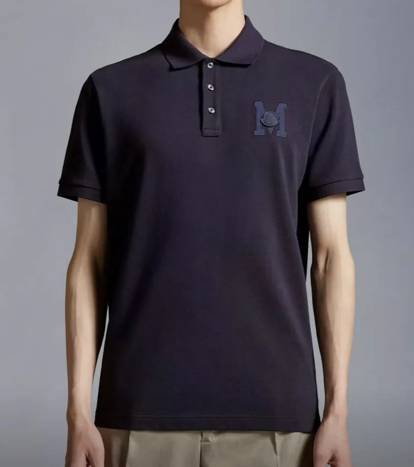 MONCLER  |Embroidered Monogram Polo Shirt