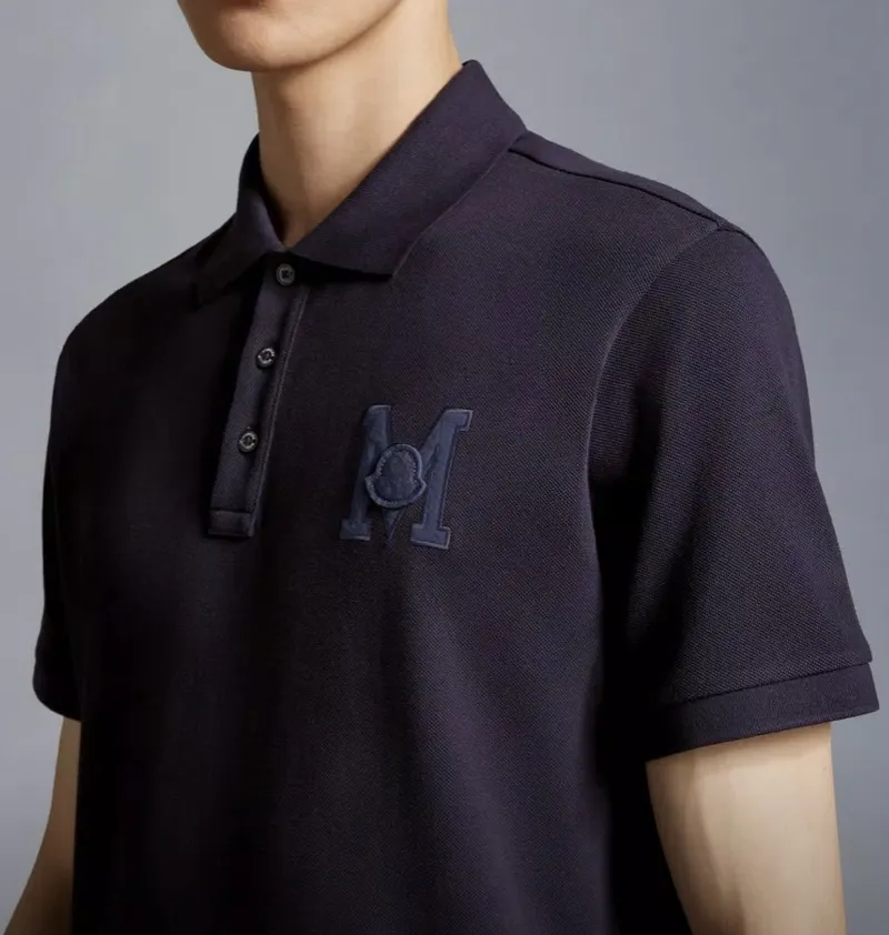 MONCLER  |Embroidered Monogram Polo Shirt