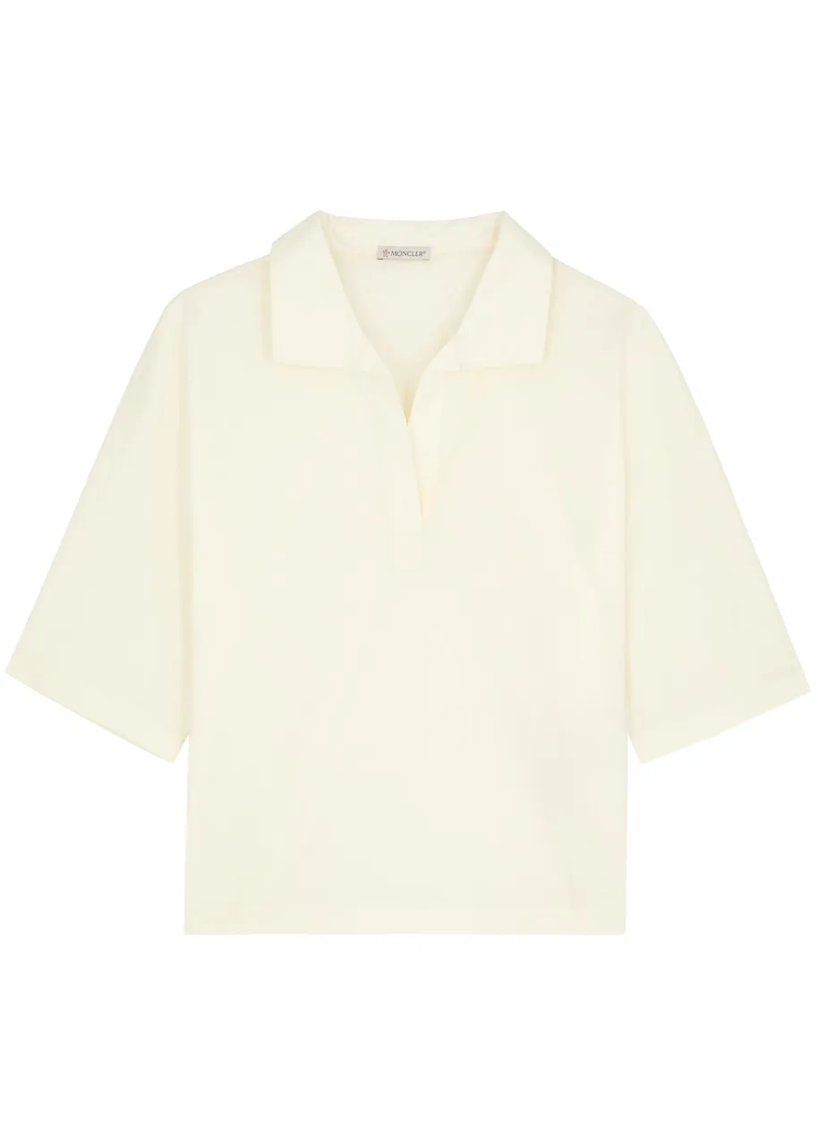 MONCLER Panelled cotton polo shirt  -                         -                     -                