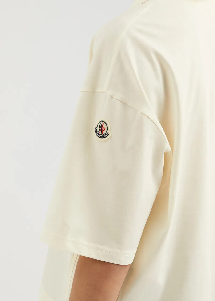 MONCLER Panelled cotton polo shirt  -                         -                     -                